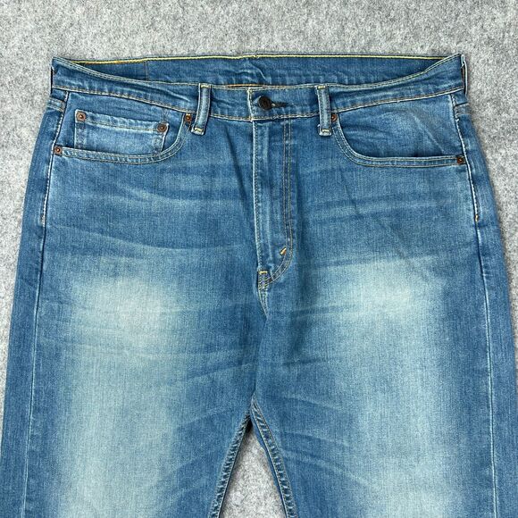 Levi’s Jeans Mens 36 X 30 505 Straight Leg Regular Faded Blue Denim Pants - Picture 2 of 13